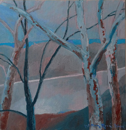 Olentangy River, Oil on Canvas, 12 x 12,  NFS