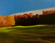 'The Woods at the Edge of Lakeview Cemetery'  Oil on Canvas, 16 X 12,  SOLD